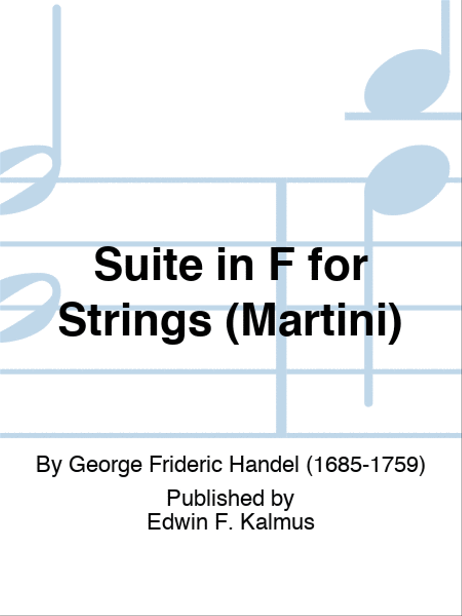 Suite in F for Strings (Martini) String Orchestra scores gallery preview page 1