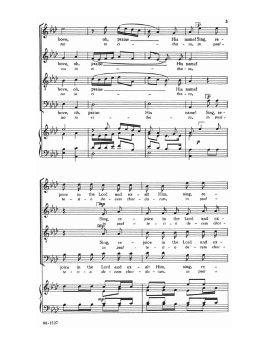 Sing, Ye Righteous / Exultate, justi 4-Part scores gallery preview page 4
