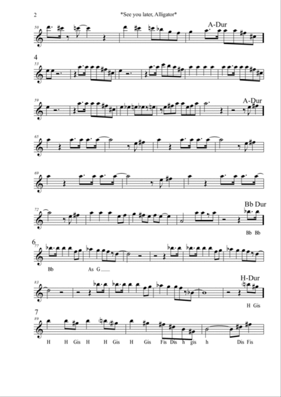 See You Later, Alligator See You Later, Alligator Clarinet scores gallery preview page 2
