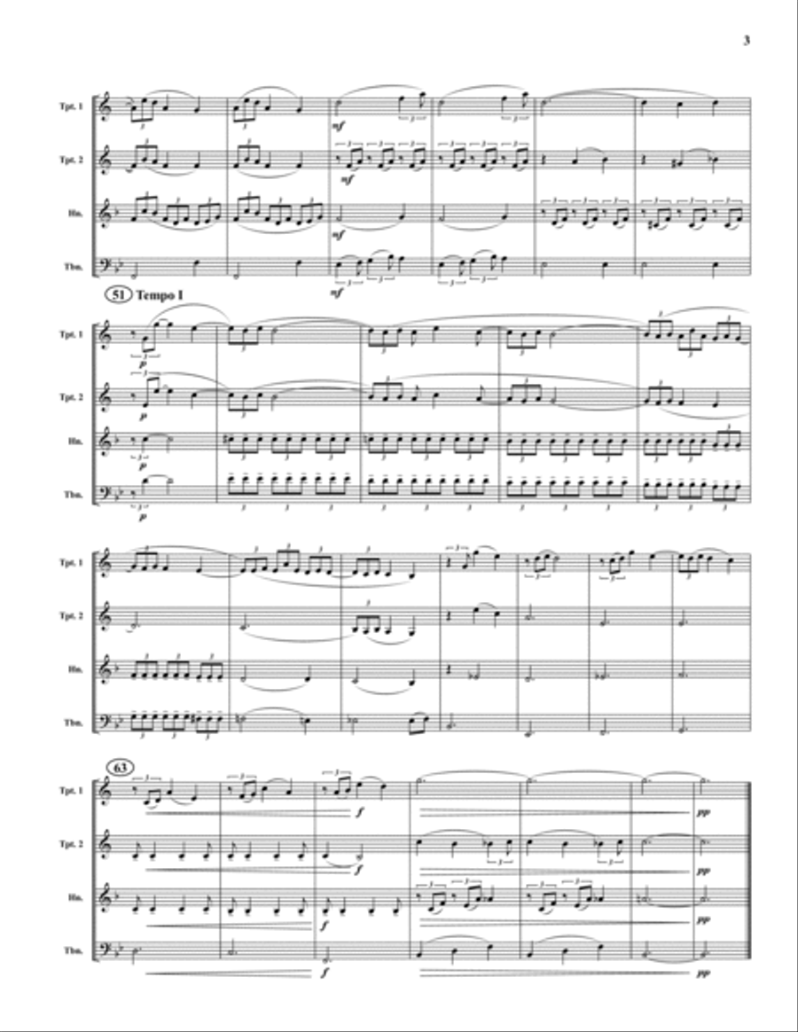 Clair de Lune Brass Quartet scores gallery preview page 3