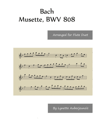 Book cover for Musette, BWV 808 - Flute Duet