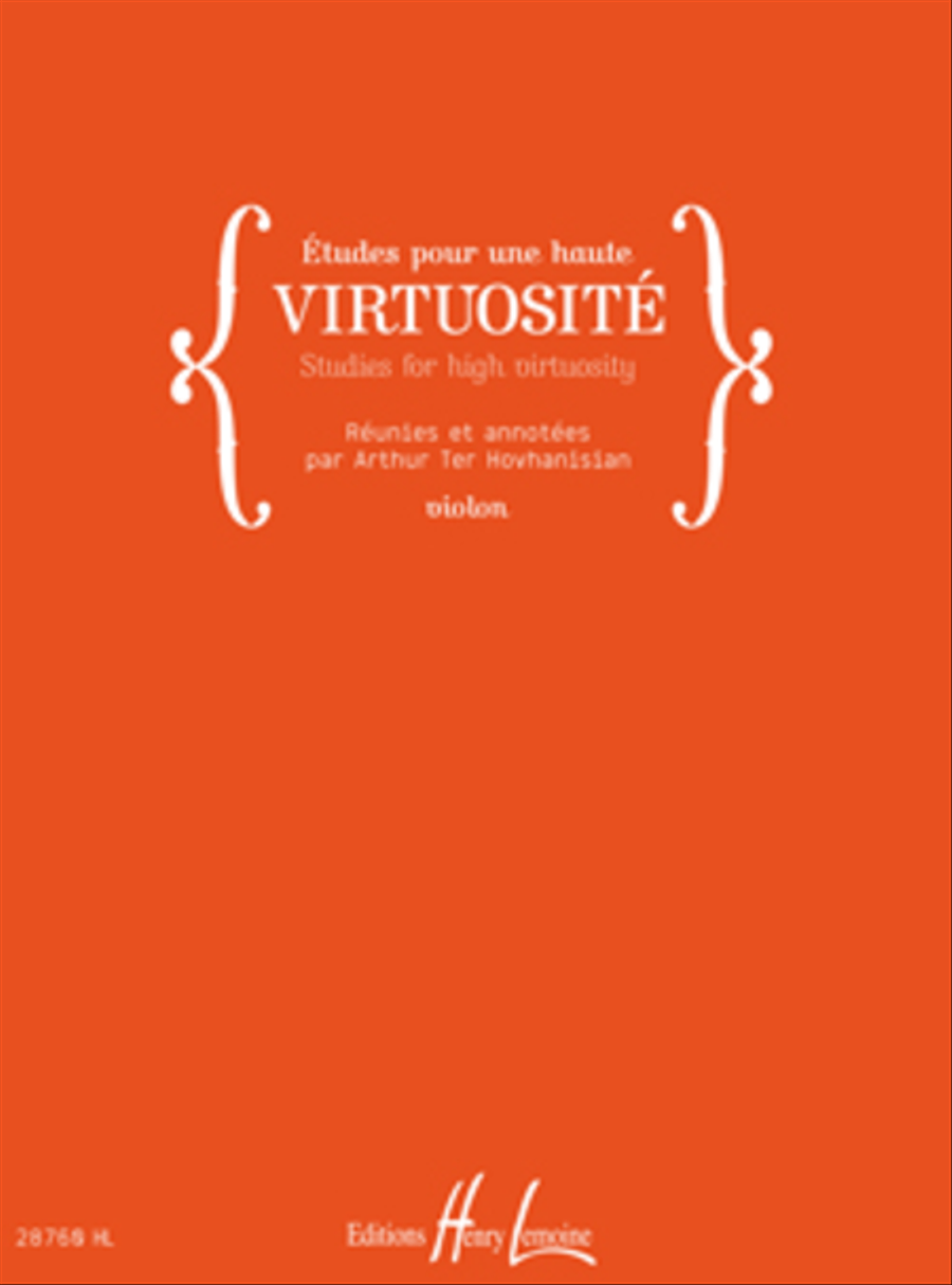 Etudes pour une haute virtuosite - Studies for High Virtuosity Violin Solo scores gallery preview page 1