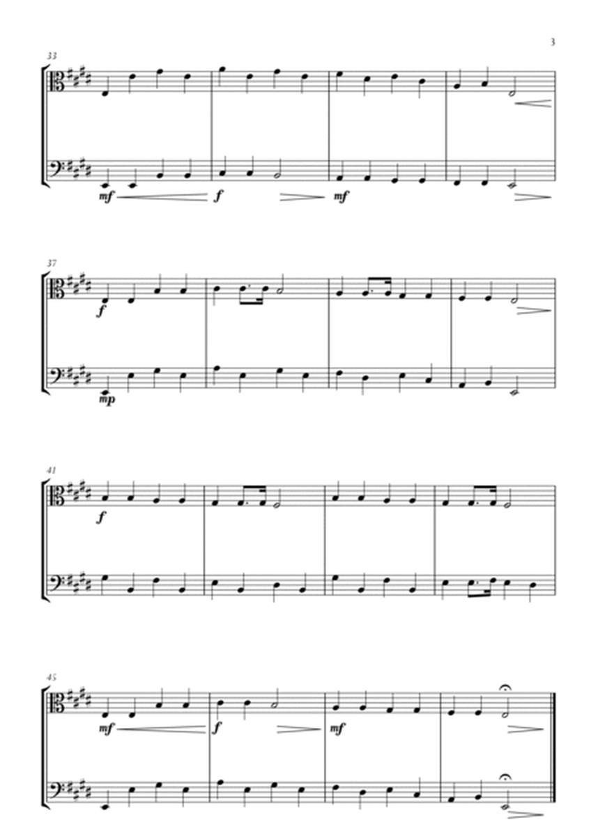Twinkle Twinkle Little Star in E Major for Viola and Cello Duo. Easy version. image number null