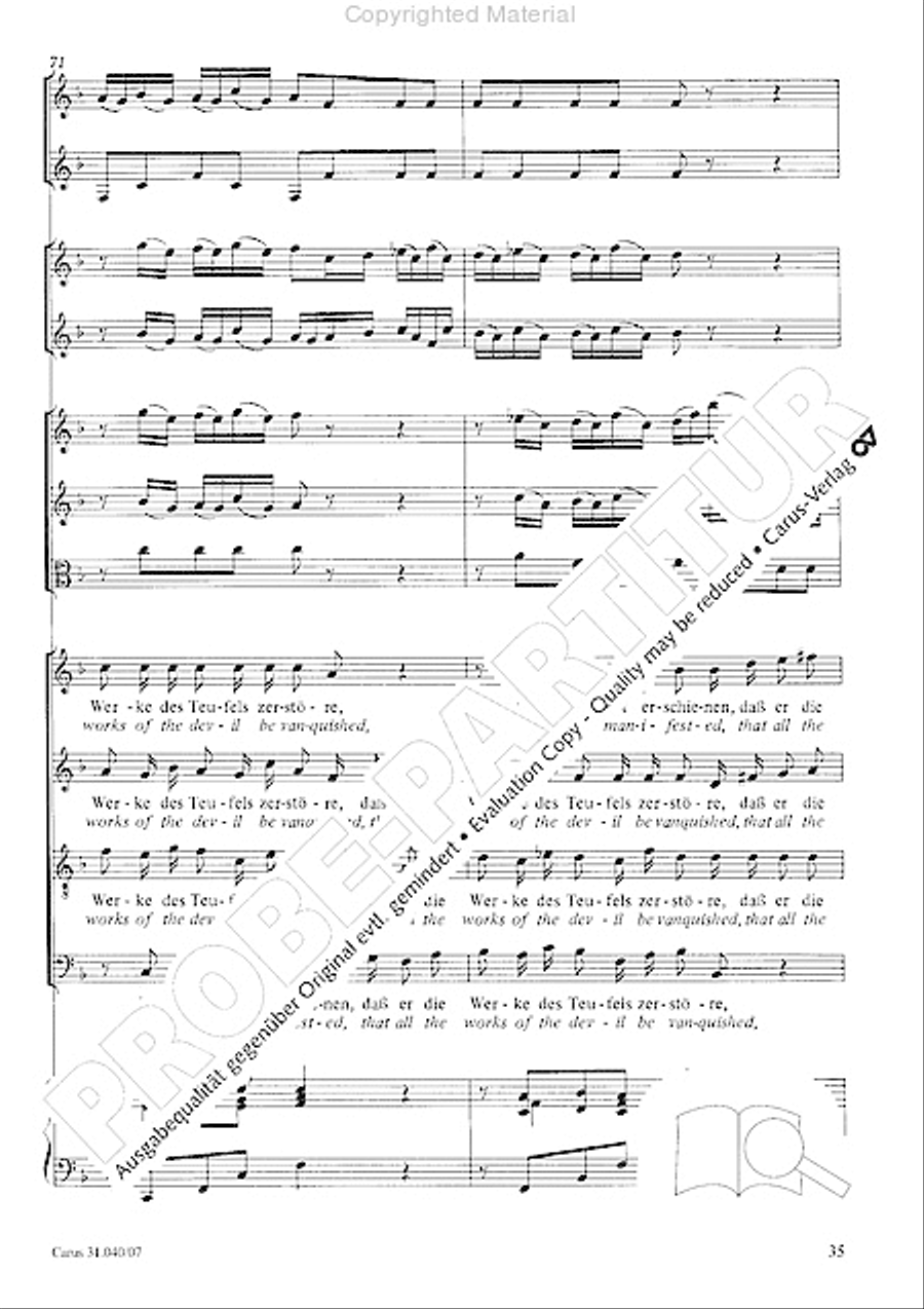 Christ was manifested for this purpose (Dazu ist erschienen der Sohn Gottes) ATB scores gallery preview page 37