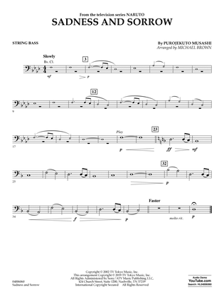 Book cover for Sadness and Sorrow (from Naruto) (arr. Michael Brown) - Bass