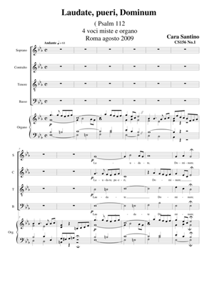 Laudate,pueri,Dominum(Psalm 112) - Choir SATB and organ