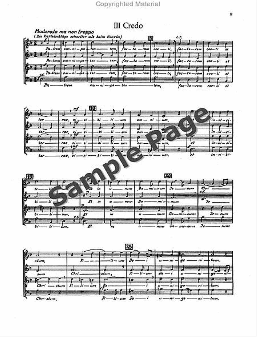 Mass in D Minor 4-Part scores gallery preview page 10