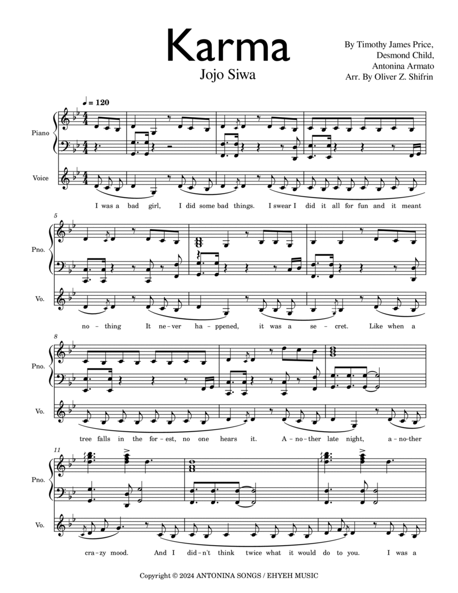 Karma Voice scores gallery preview page 1