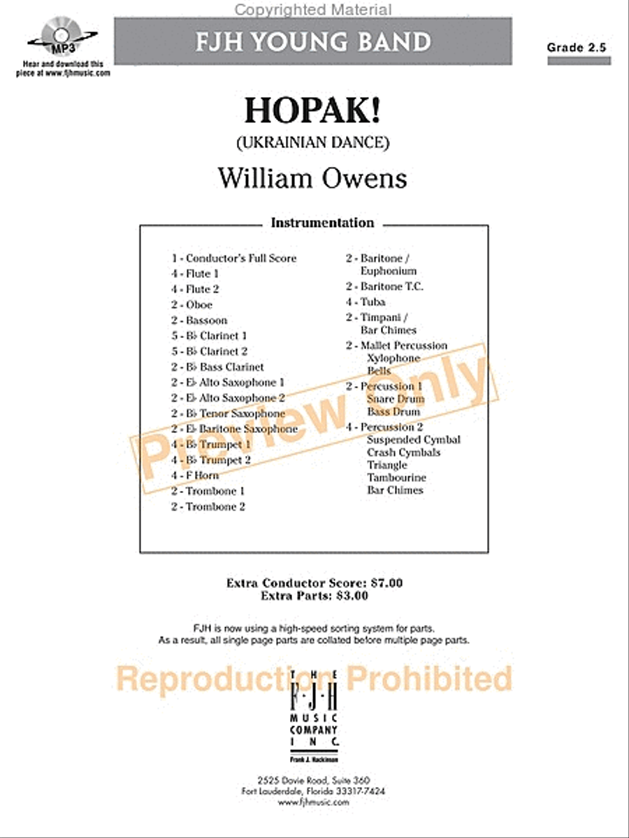 Hopak! Concert Band scores gallery preview page 2