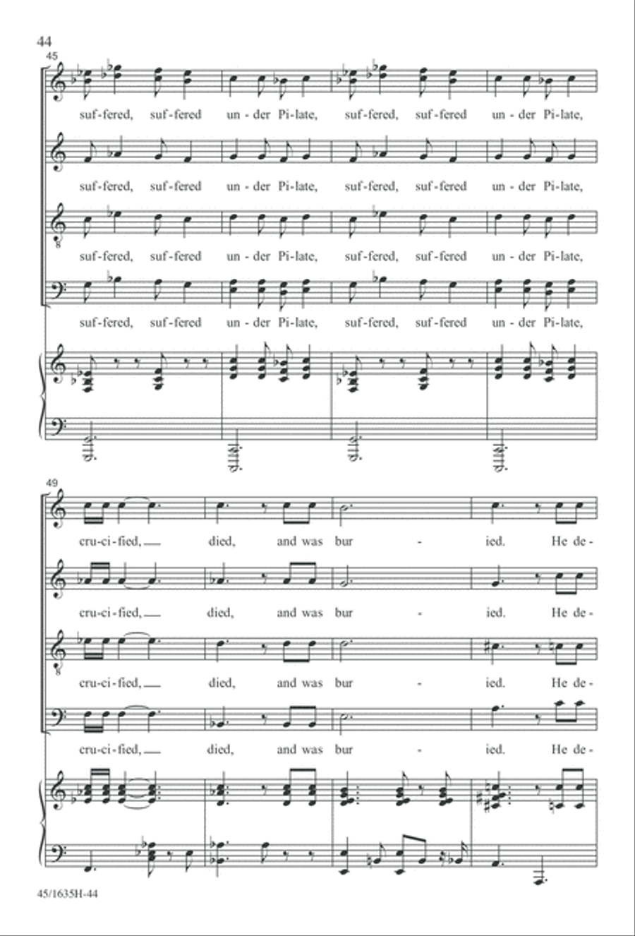 Mass: A Celebration of Love and Joy 4-Part scores gallery preview page 44