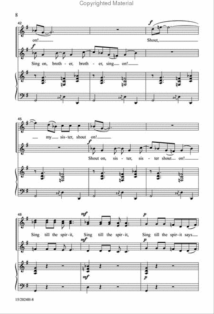 I'm Gonna Sing SSA scores gallery preview page 7