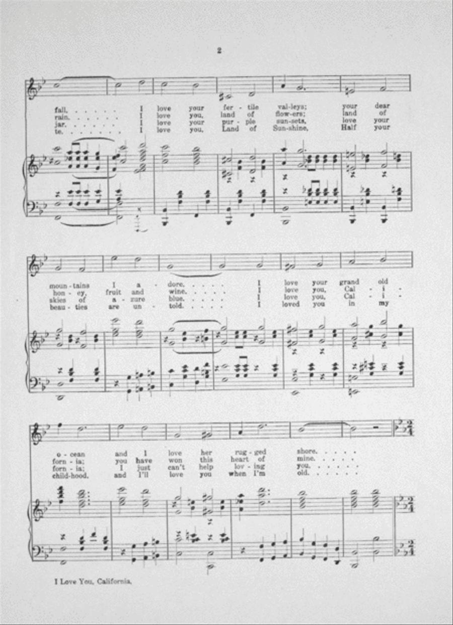 I Love You California Voice scores gallery preview page 3