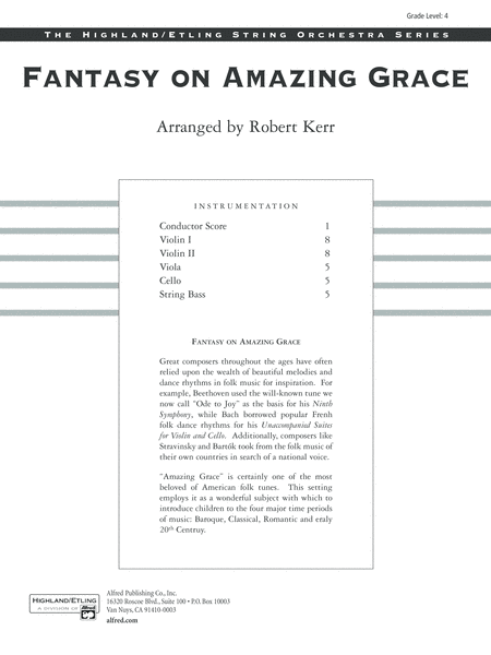 Fantasy on Amazing Grace: Score