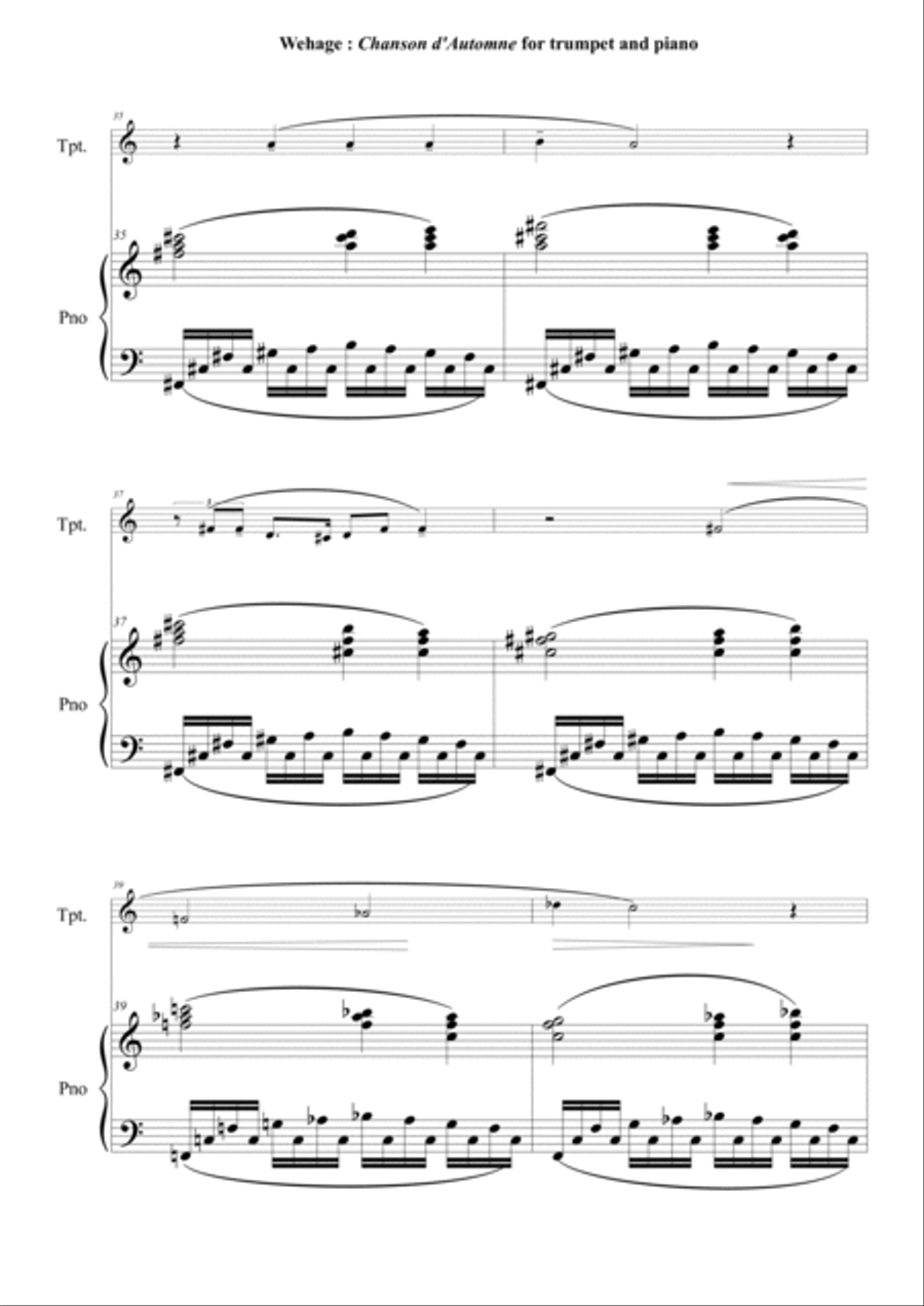 Chanson d'Automne Chanson d'Automne Chamber Music scores gallery preview page 6