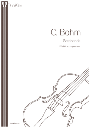 Book cover for Bohm - Sarabande, 2nd violin accompaniment