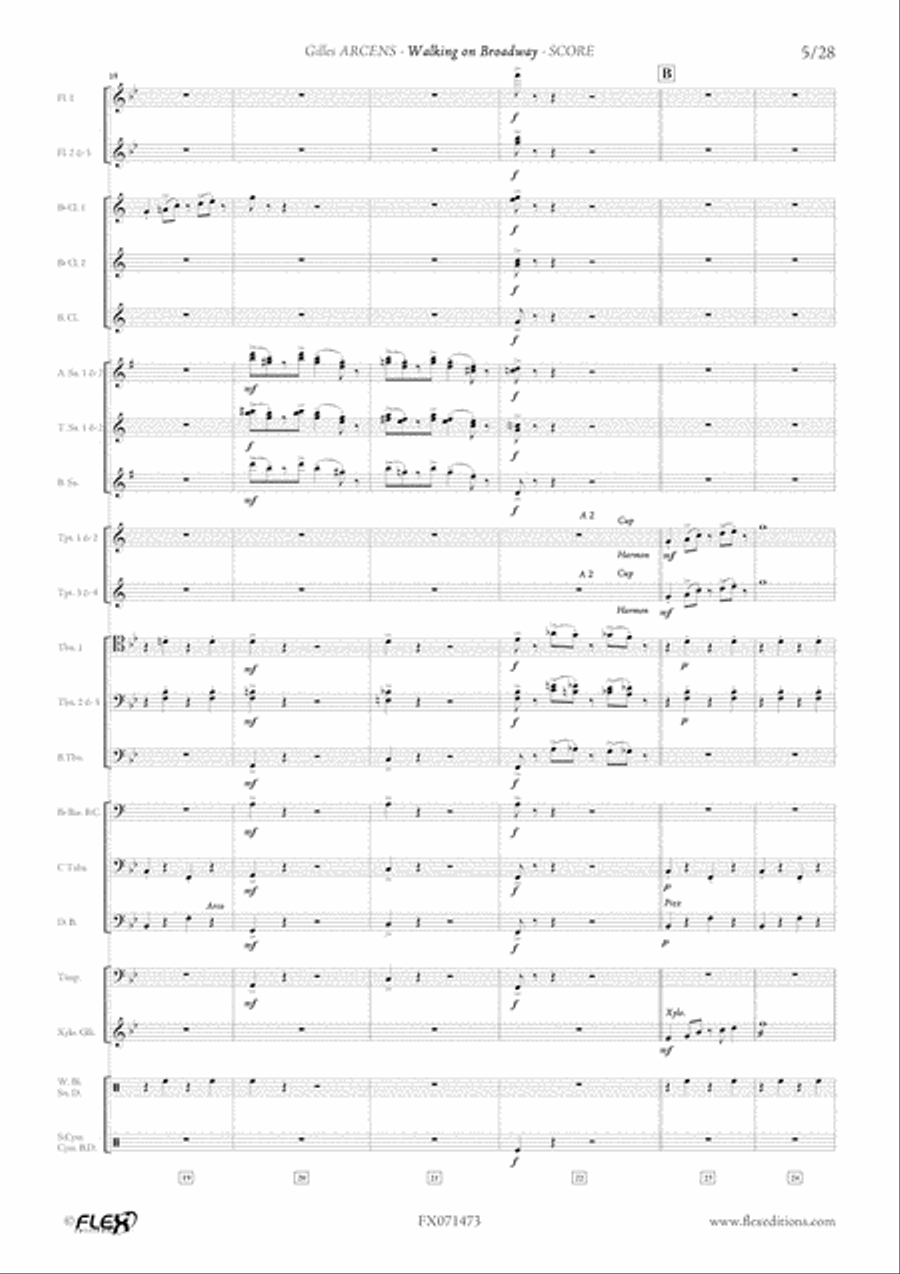 Walking on Broadway Walking on Broadway Concert Band scores gallery preview page 6