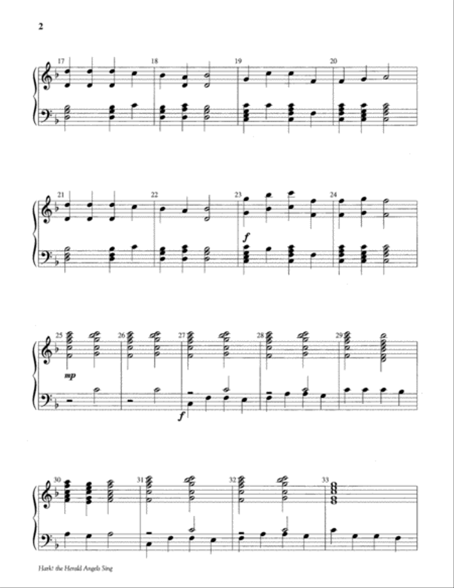 Hark! The Herald Angels Sing 3-Octaves scores gallery preview page 2
