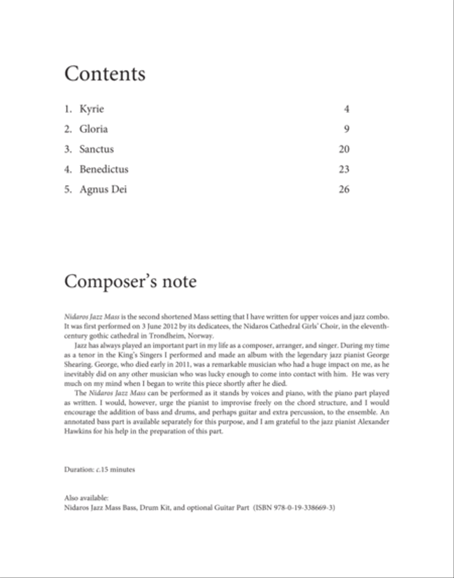 Nidaros Jazz Mass SSAA scores gallery preview page 2