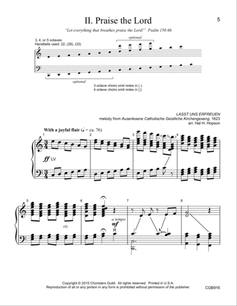 Three Handbell Sketches for Worship Handbell Choir scores gallery preview page 3