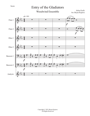 Entry of the Gladiator for Woodwind Ensemble (swung)