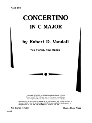 Book cover for Concertino in C Major - Piano Duo (2 Pianos, 4 Hands)