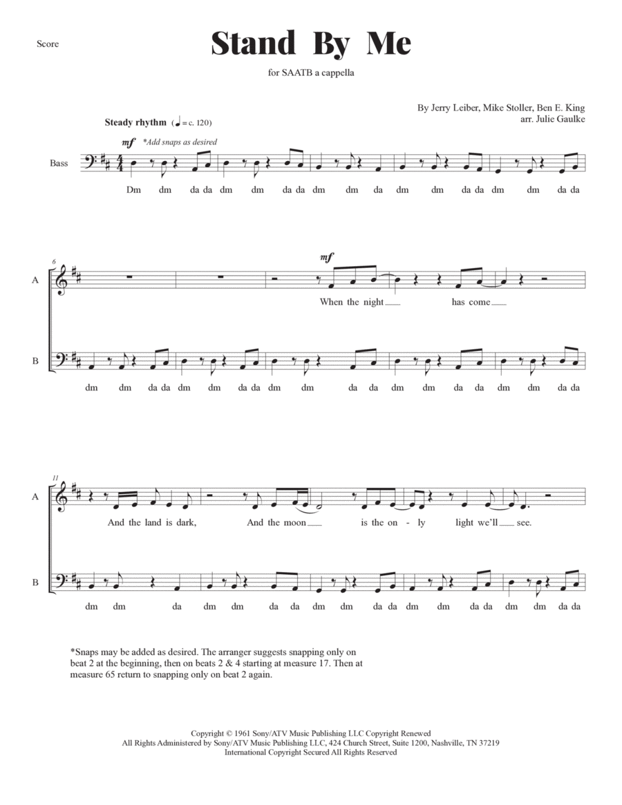 Stand By Me Divisi scores gallery preview page 1