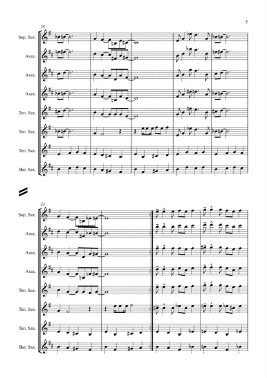 James Bond Theme Woodwind Quintet scores gallery preview page 5