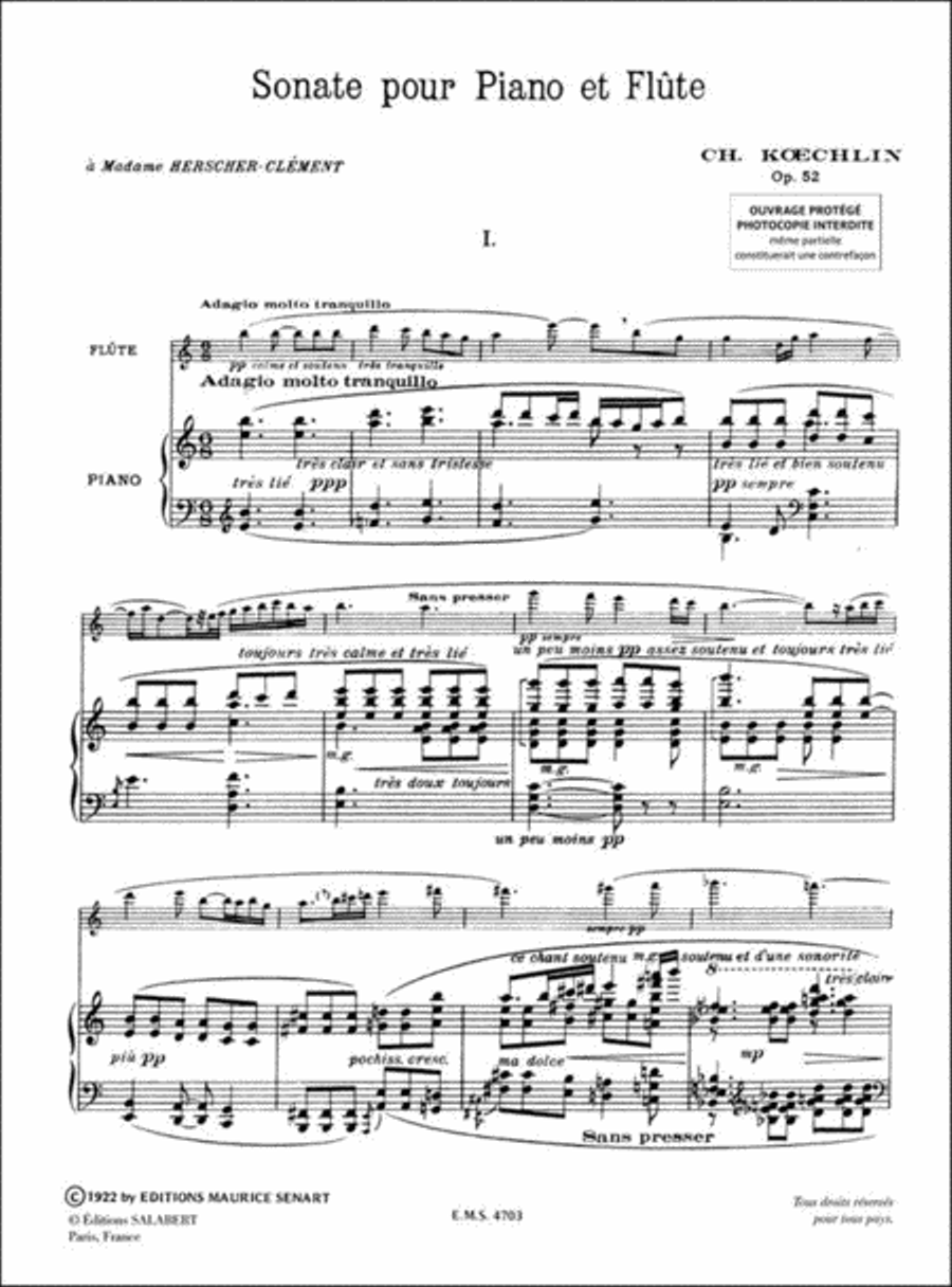 Sonate Op.52 Flute Solo scores gallery preview page 2