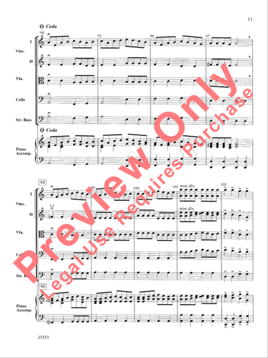 Conquistador! String Orchestra scores gallery preview page 12