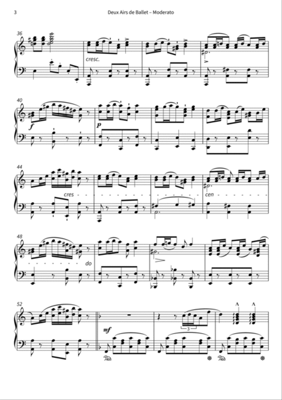 Deux Airs de Ballet - Moderato Piano scores gallery preview page 5