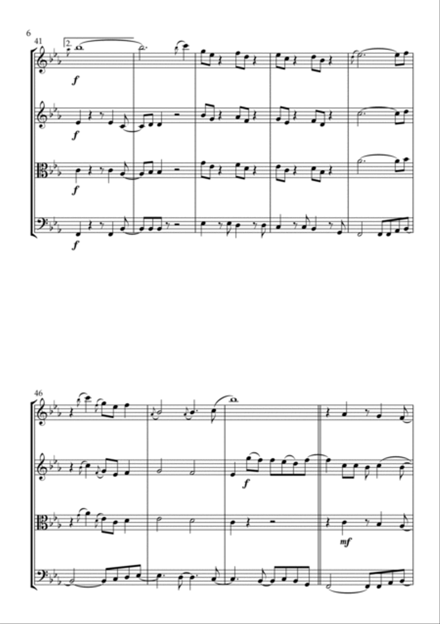 Dancin' In The Moonlight String Quartet scores gallery preview page 6