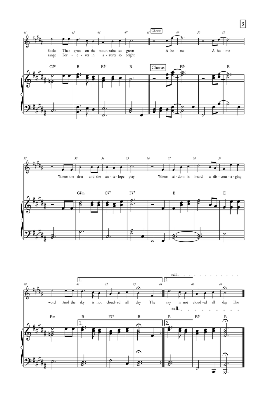 Home on the Range Soprano Voice scores gallery preview page 3