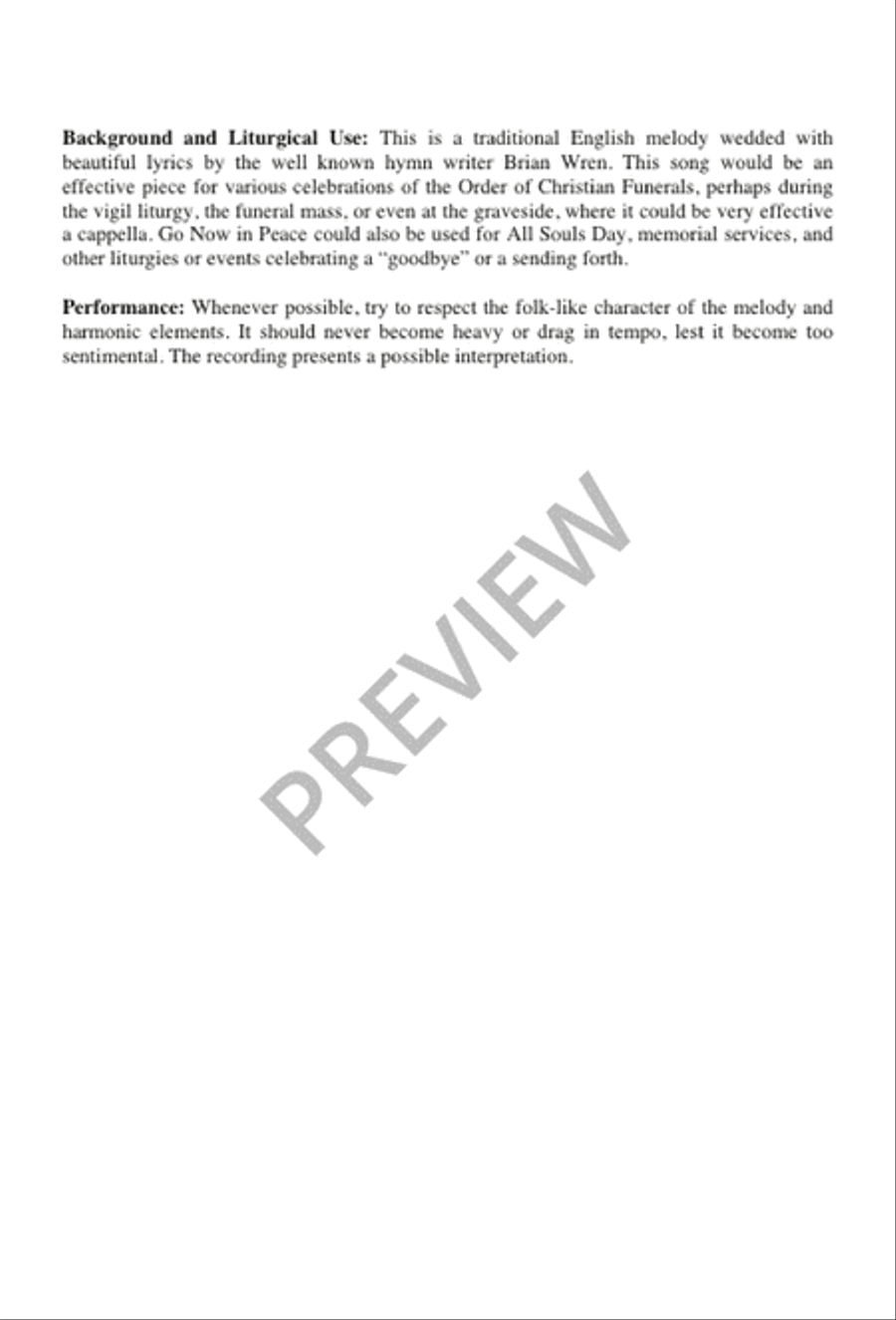 Go Now in Peace Go Now in Peace 3-Part scores gallery preview page 1