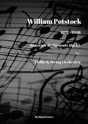Book cover for Potstock Souvenir de Sarasate Op 15 for Violin and String Orchestra