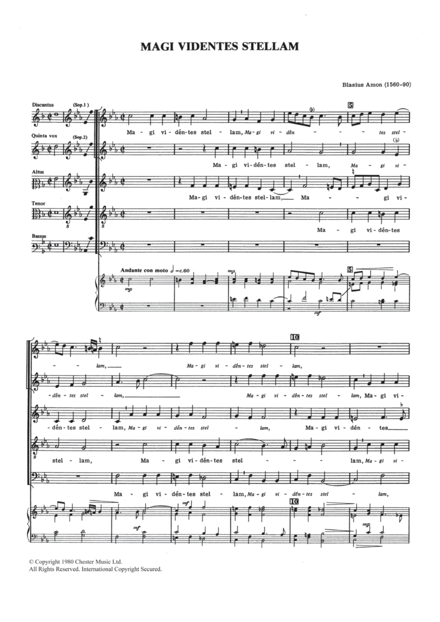 Magi Videntes Stellam Magi Videntes Stellam 4-Part scores gallery preview page 1