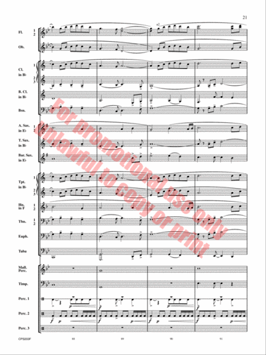 Red Hills Saga Concert Band scores gallery preview page 22