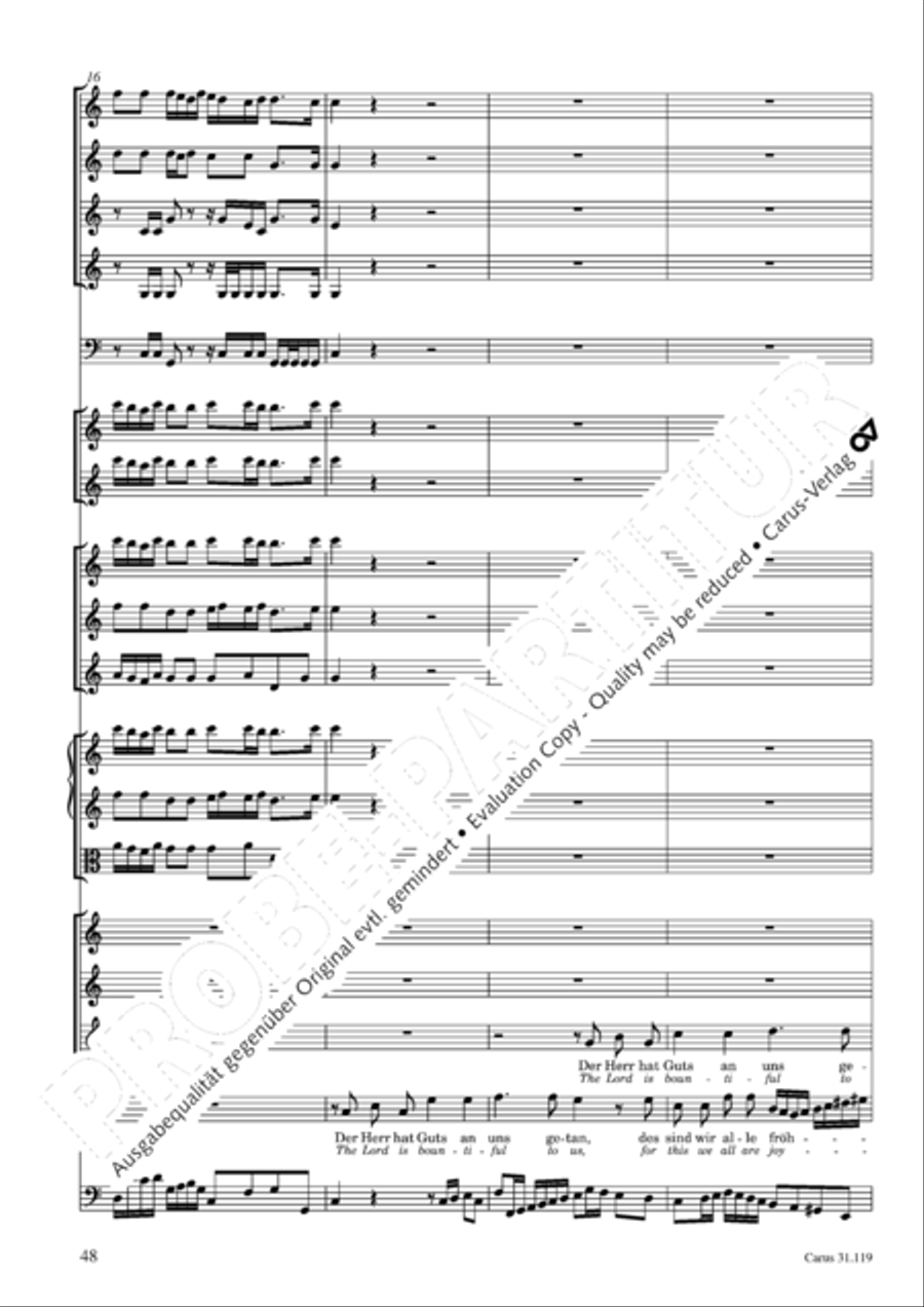 Praise the Lord, O Jerusalem (Preise, Jerusalem, den Herrn) 4-Part scores gallery preview page 49