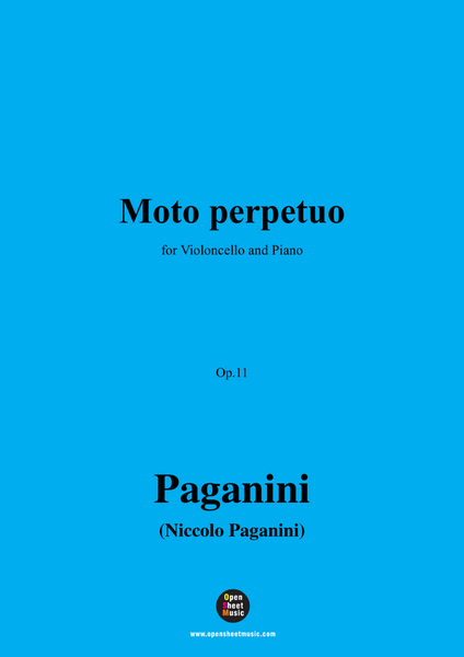 Paganini-Moto perpetuo,Op.11,for Cello and Piano image number null