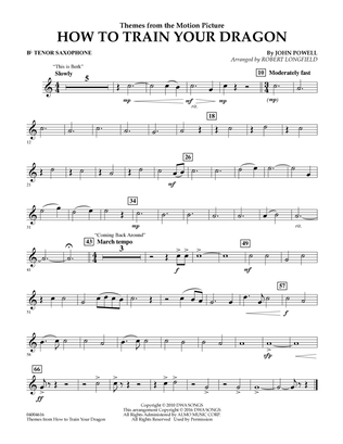 Themes from How to Train Your Dragon - Bb Tenor Saxophone