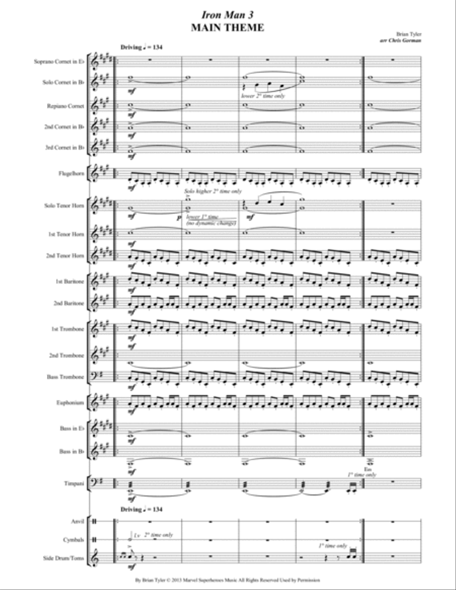 Iron Man 3 Brass Band scores gallery preview page 2