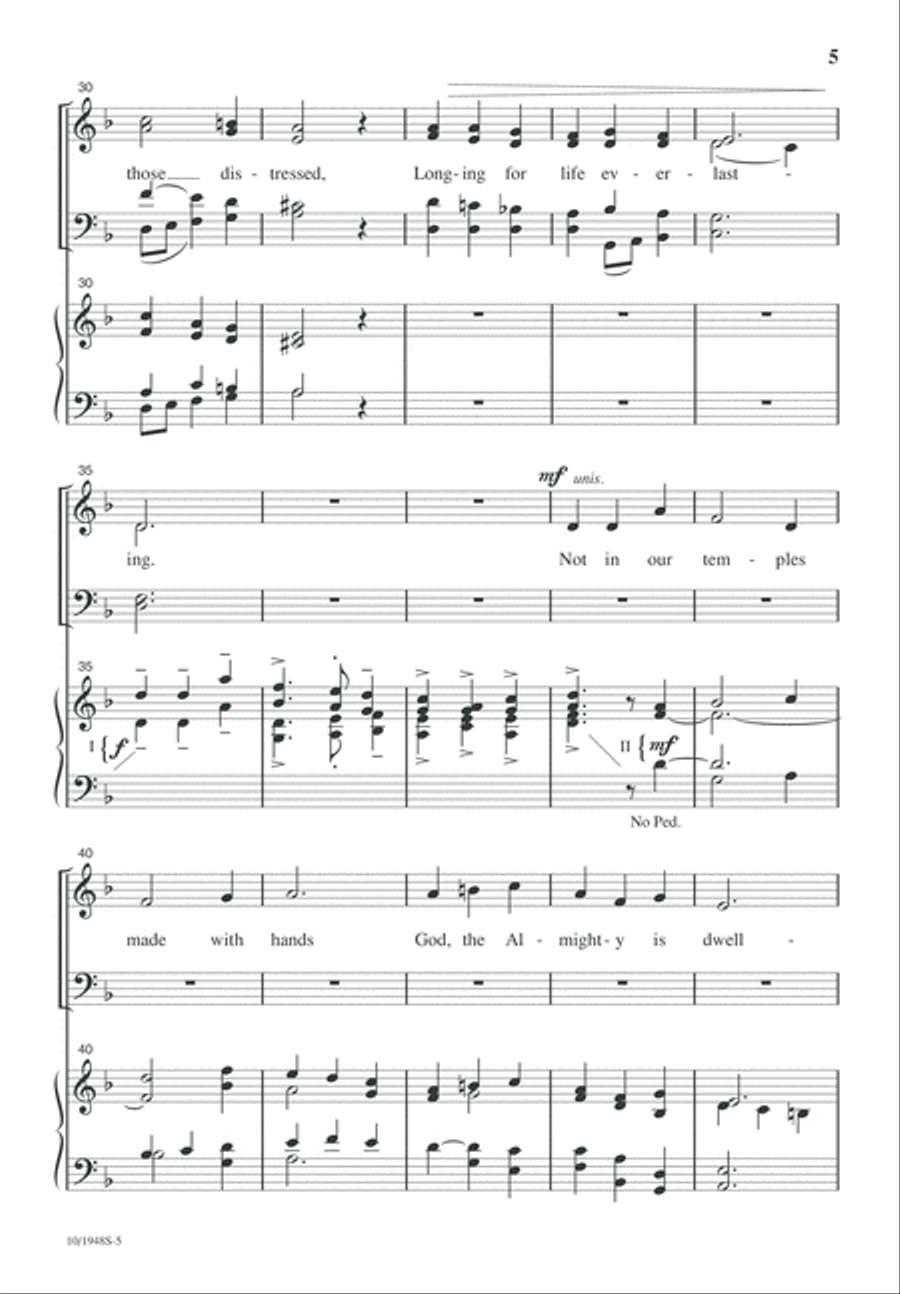 Built on a Rock, the Church Shall Stand 4-Part scores gallery preview page 5