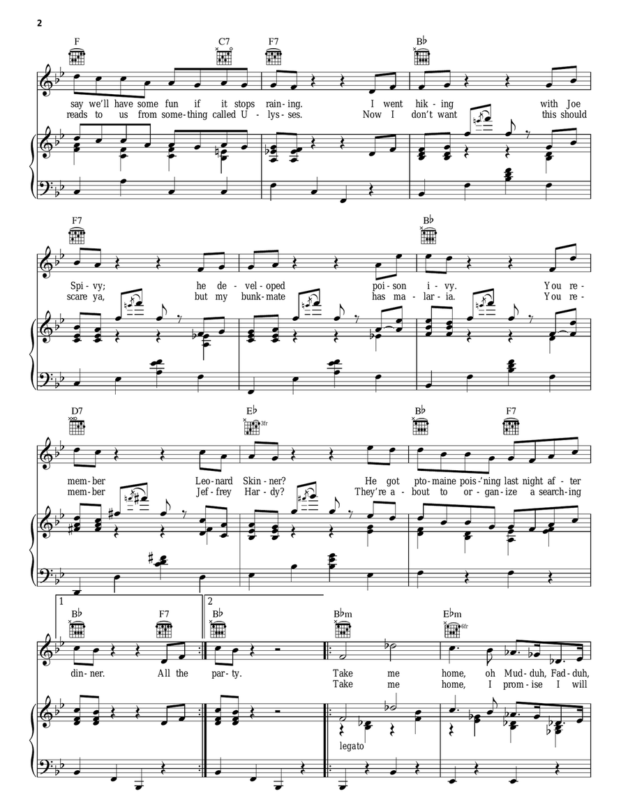 Hello Mudduh, Hello Fadduh! (A Letter From Camp) Guitar scores gallery preview page 2