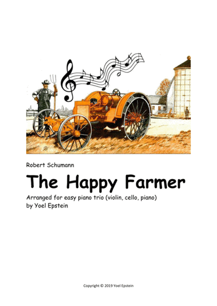 The Happy Farmer by Robert Schumann, arranged for beginning piano trio image number null