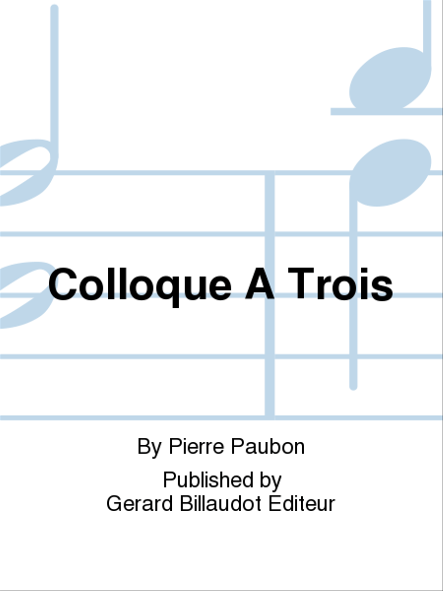 Colloque A Trois Chamber Music scores gallery preview page 1