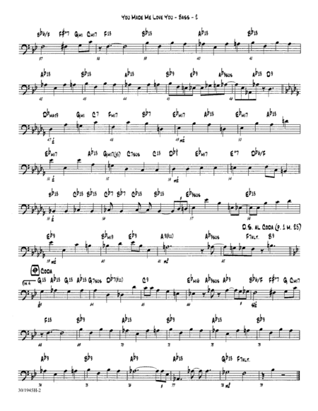 You Made Me Love You - Rhythm Score and Parts