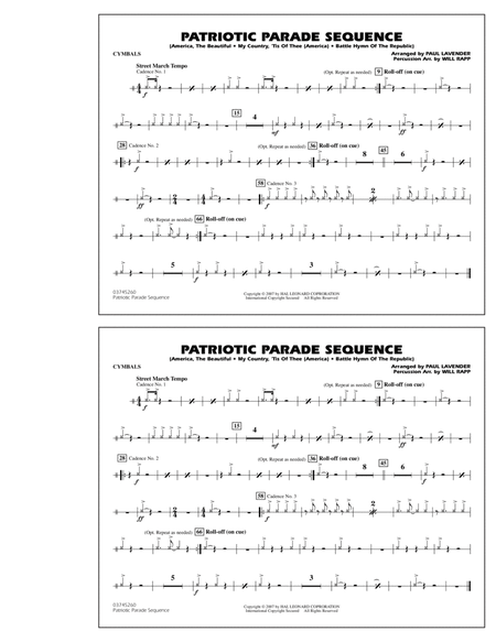 Patriotic Parade Sequence - Cymbals