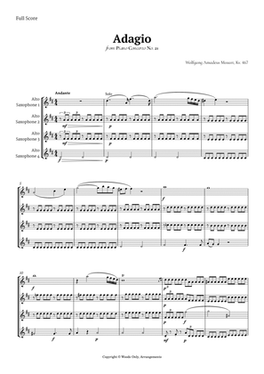 Andante from Piano Concerto No. 21 by Mozart for Alto Sax Quartet