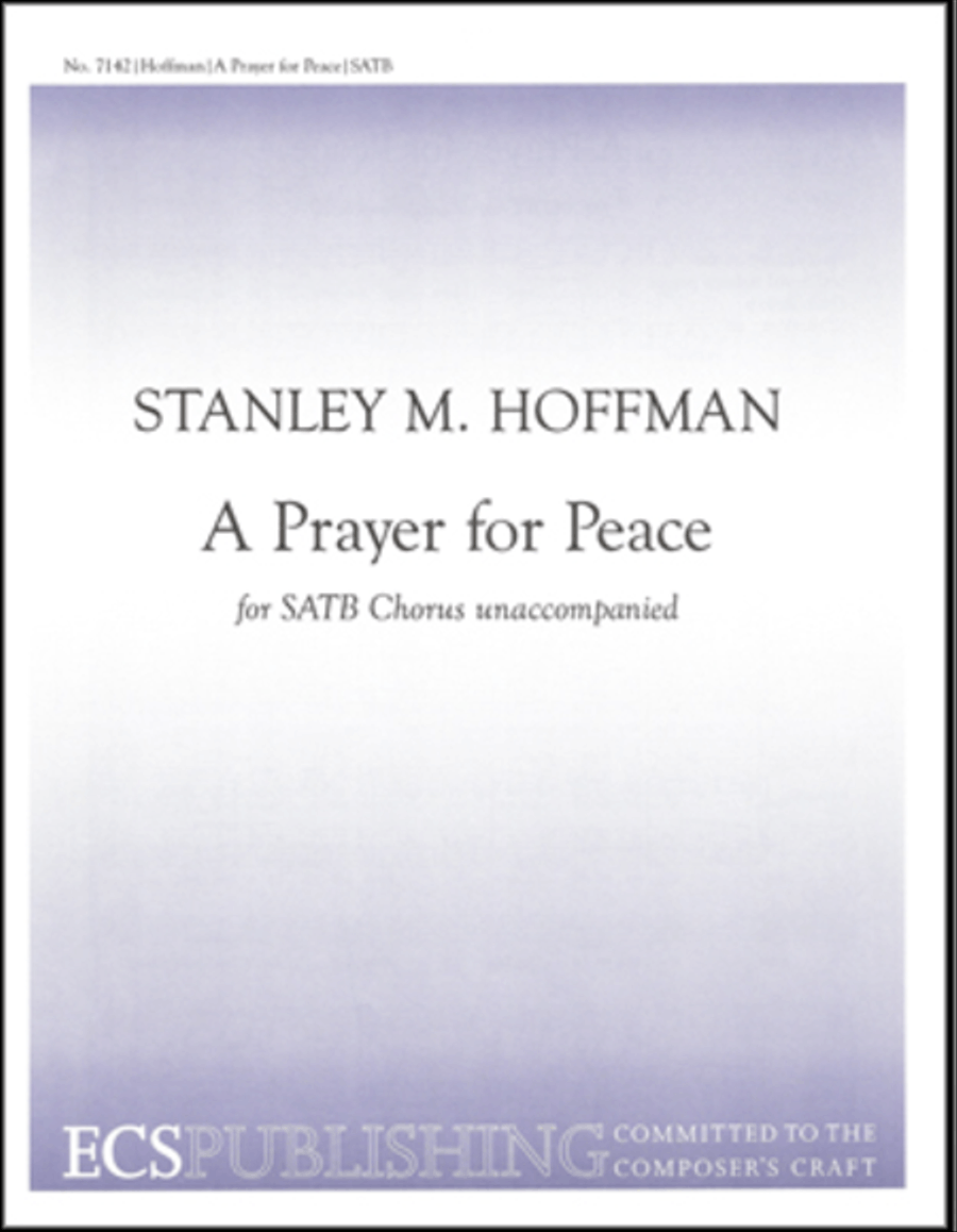 A Prayer for Peace 4-Part scores gallery preview page 1