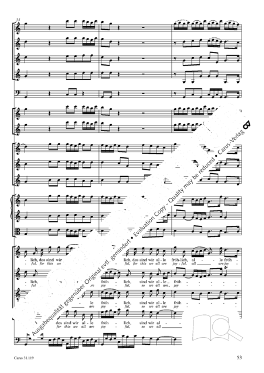 Praise the Lord, O Jerusalem (Preise, Jerusalem, den Herrn) 4-Part scores gallery preview page 54