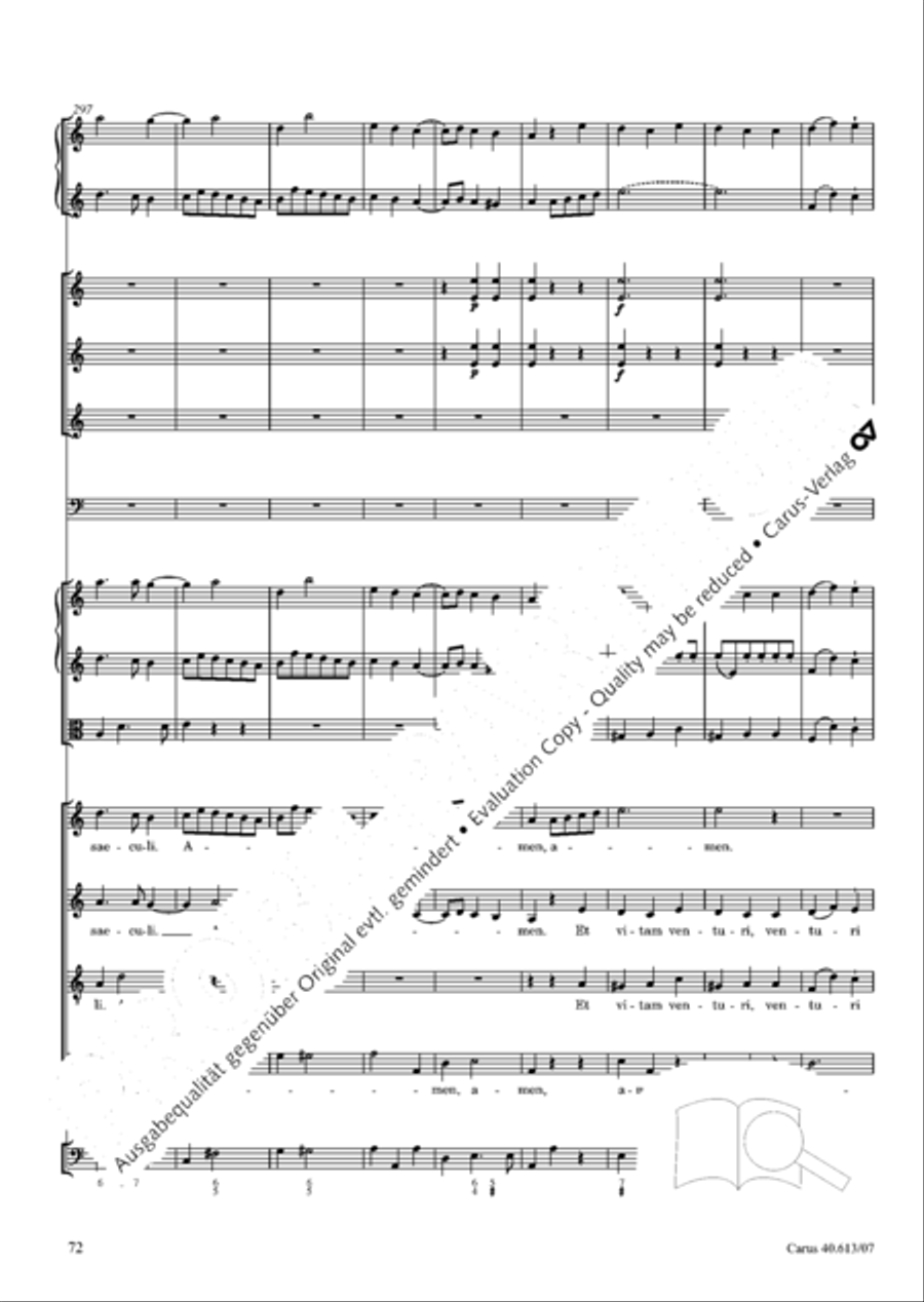 Mass in C (Missa in C) 4-Part scores gallery preview page 79
